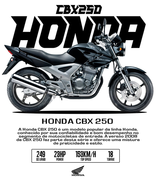 Honda CBX 250 PNG | Transparent Background Motorcycle Clipart | Digital Download for DTF