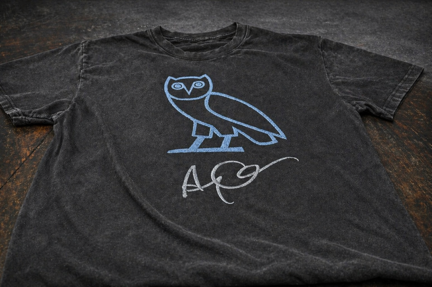 Iced Drake OVO Owl Embroidered T-Shirt – Premium Oversized Hip-Hop Streetwear Tee