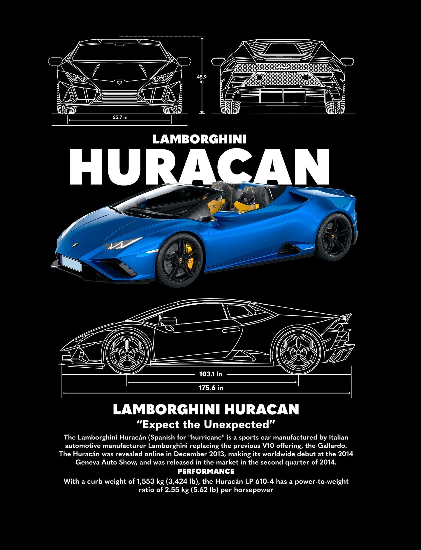 Lamborghini Huracan PNG | Transparent Background Digital Download | DTF T-Shirt Graphic
