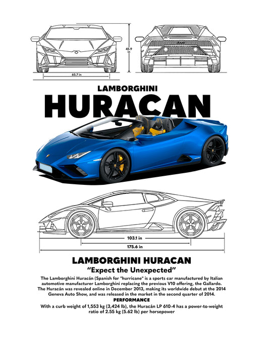 Lamborghini Huracan PNG | Transparent Background Digital Download | DTF T-Shirt Graphic