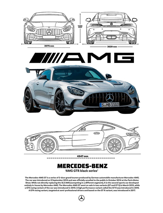 Mercedes-Benz AMG GT PNG | Transparent Background Digital Download | DTF T-Shirt Graphic