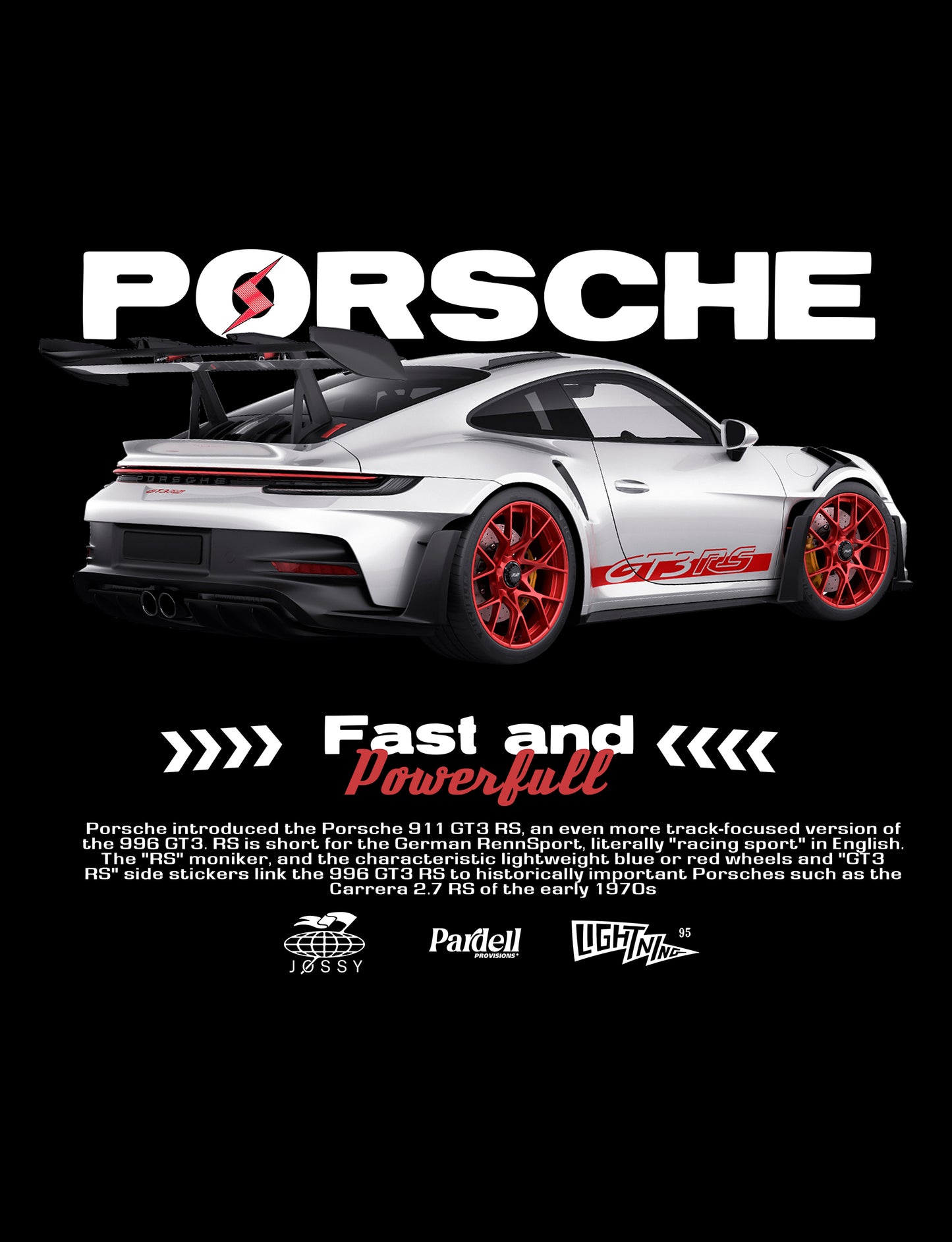 Porsche GT3 RS PNG | Transparent Background Digital Download | DTF T-Shirt Graphic