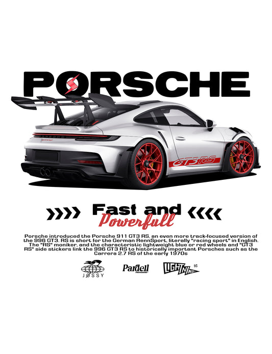 Porsche GT3 RS PNG | Transparent Background Digital Download | DTF T-Shirt Graphic