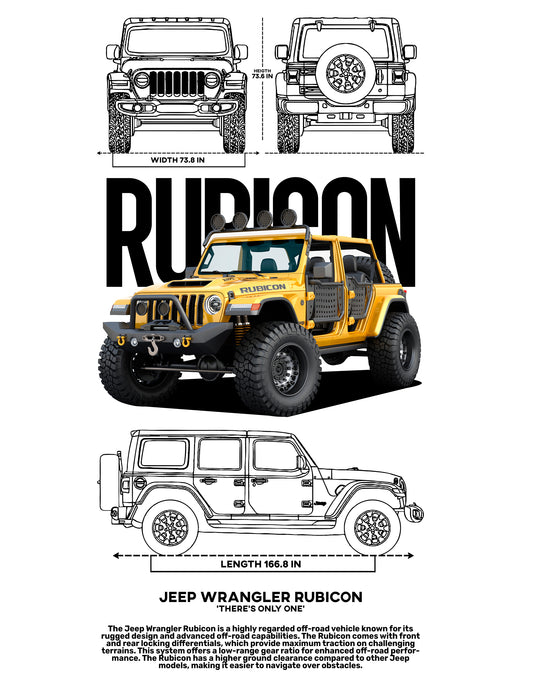 Jeep Rubicon PNG | Transparent Background Digital Download | DTF T-Shirt Graphic