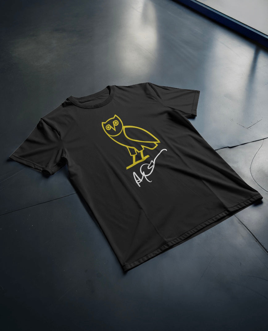 Drake OVO Owl Embroidered T-Shirt – Premium Oversized Hip-Hop Streetwear Tee