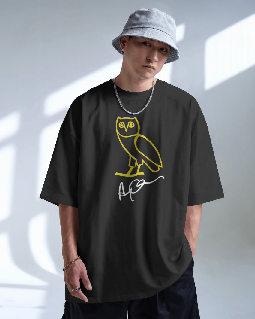 Drake OVO Owl Embroidered T-Shirt – Premium Oversized Hip-Hop Streetwear Tee