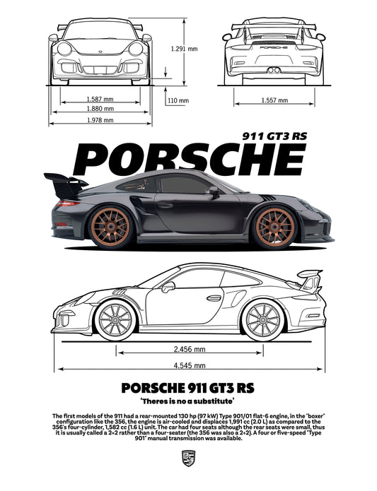 Porsche 911 PNG Clipart – High-Res Car Illustration Digital Download | Sublimation, Cricut, Printable